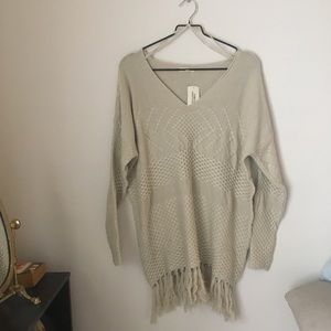 Forever 21 shaggy poncho sweater